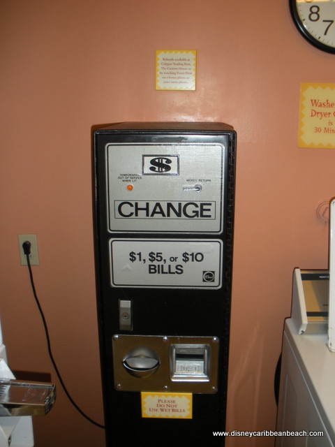 Guest Laundry Change Machine